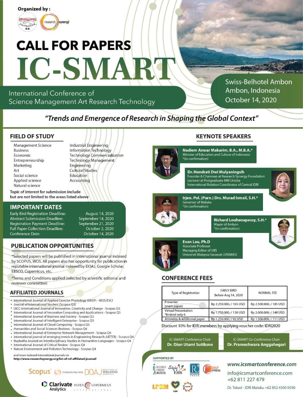 International Conference of Science Management Art Research Technology (IC-SMART)