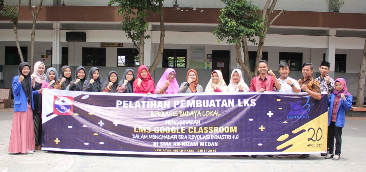 Tim Hibah PKMS Dikti-Universitas Potensi Utama Gelar Pelatihan Implementasi Google Classroom di SMA An-Nizam