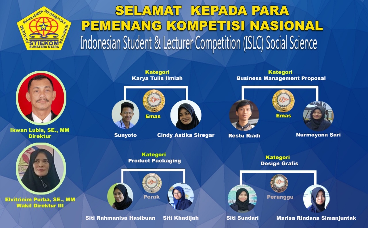 AMIK STIEKOM Sumatera Utara Raih 2 Emas dalam Kompetisi Nasional Indonesia Student & Lecturer Competition (ISLC)