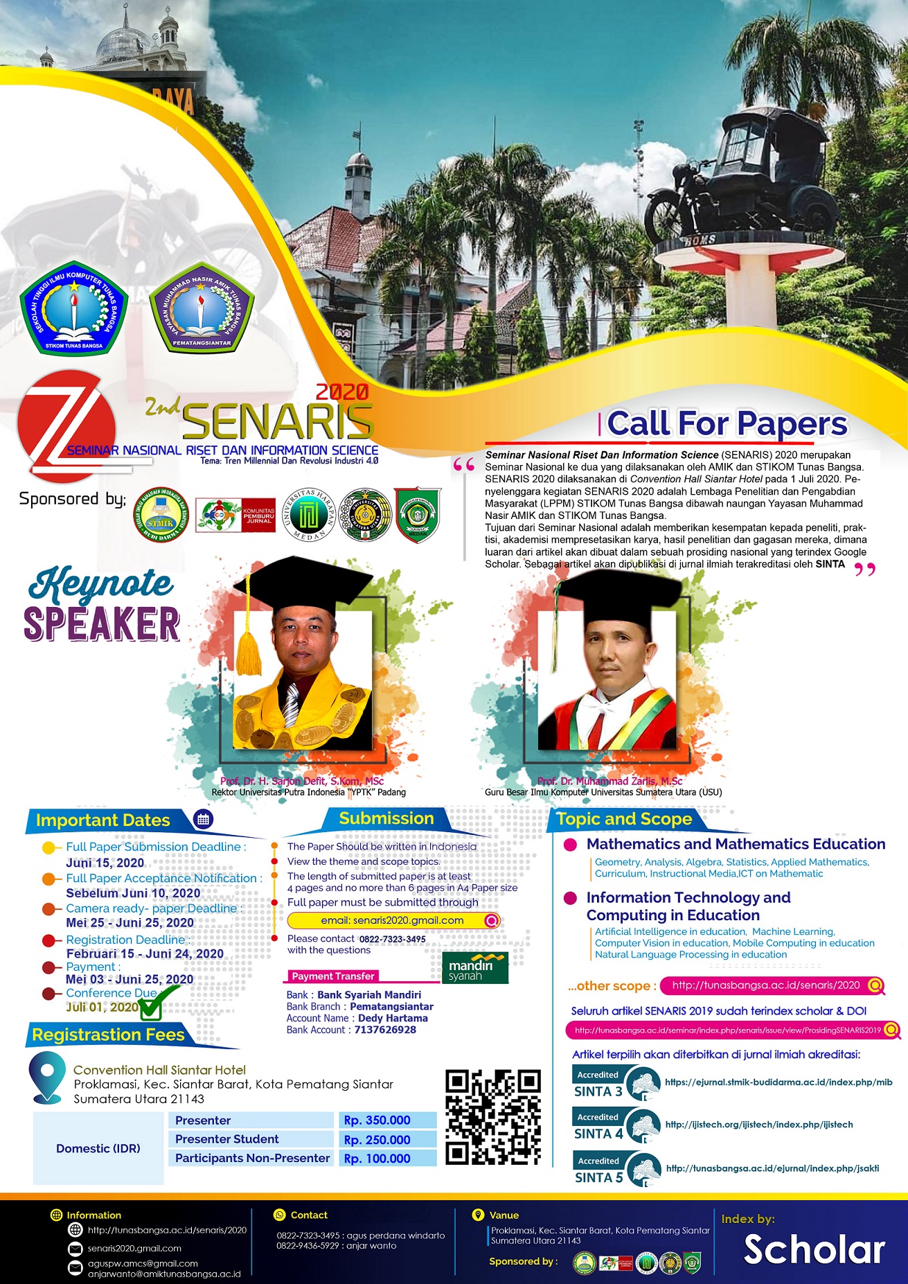 Seminar Nasional Riset dan Information Science (SENARIS) 2020