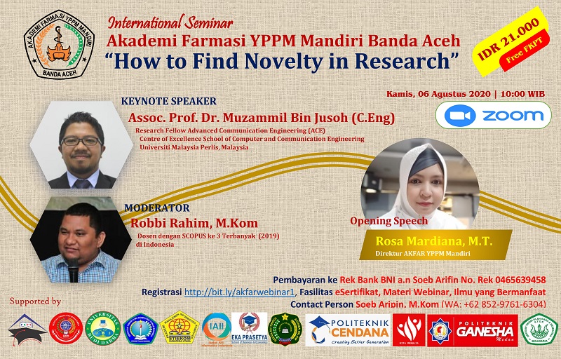 AKADEMI FARMASI YPPM Mandiri Banda Aceh Gelar Seminar Internasional How to find Novelty in Research